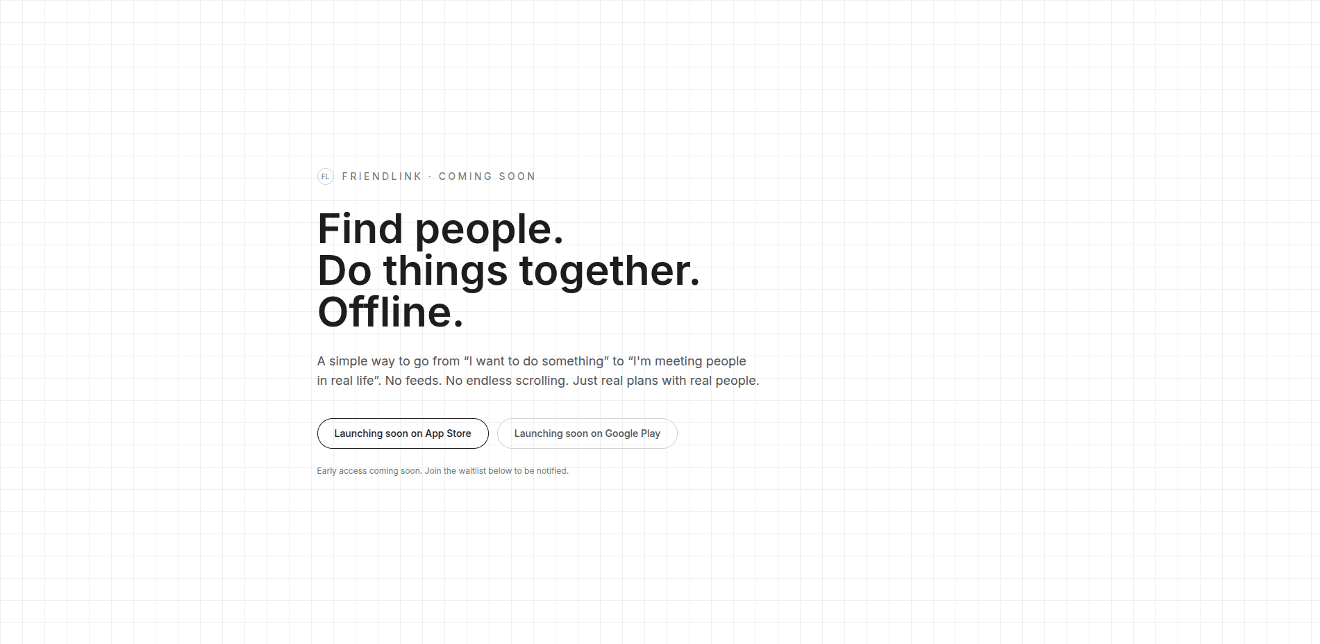 Friendlink - Real-World Social Coordination Platform - Web Development Project by Tarun Jawla