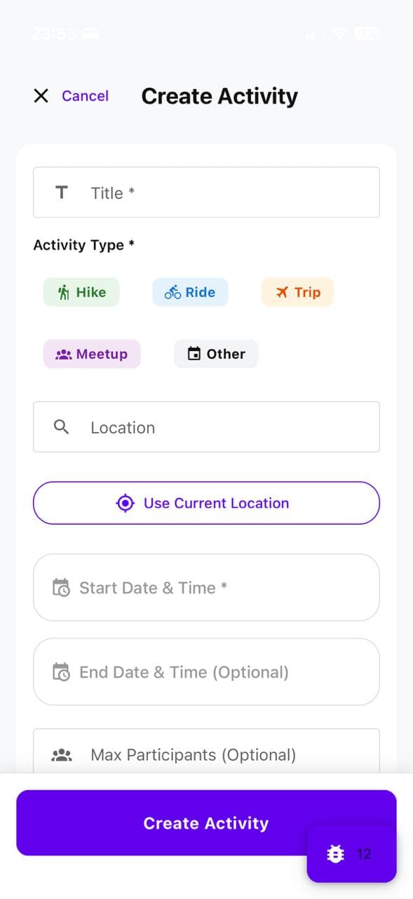 Friendlink - Real-World Social Coordination Platform - Mobile App Screenshot 2 by Tarun Jawla