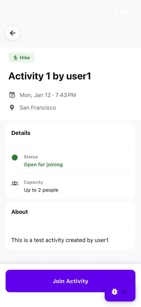 Friendlink - Real-World Social Coordination Platform - Mobile App Screenshot 1 by Tarun Jawla