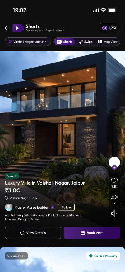 MasterAcres Property Platform Shorts feed