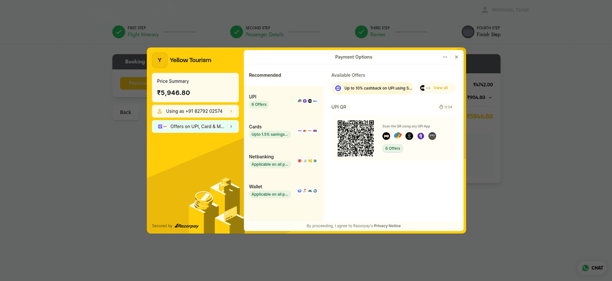 Yellow Diaries - Corporate Travel Booking App - Web Development Project Screenshot 5 by Tarun Jawla